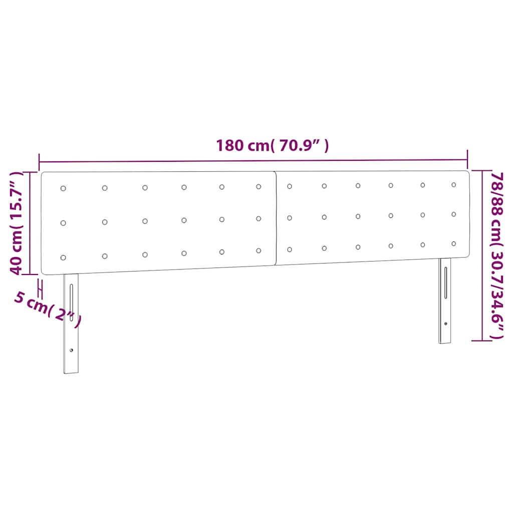 Kopfteil Hellgrau 80x5x118/128 cm Samt