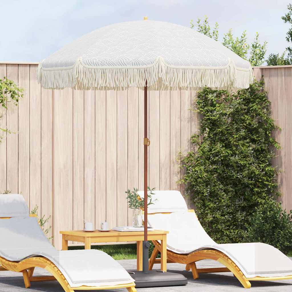 Strandparasol Gelb und Weiß 160 x 160 x 196 cm