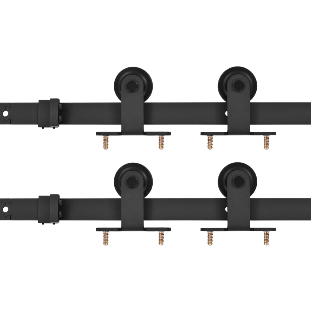 Schiebetürbeschlag-Set SKIEN 183 cm Stahl Schwarz