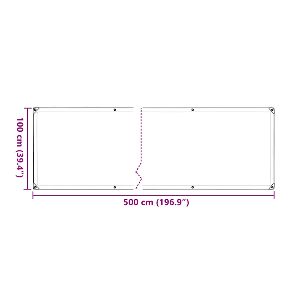 Pflanzenabdeckung mit Ösen 1x3 m Polyethylen