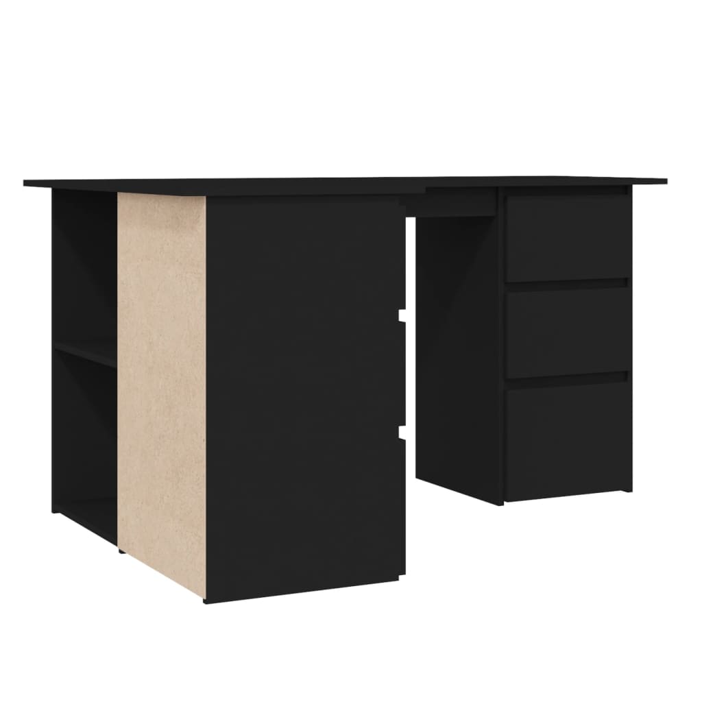 Eckschreibtisch Weiß 145x100x76 cm Holzwerkstoff