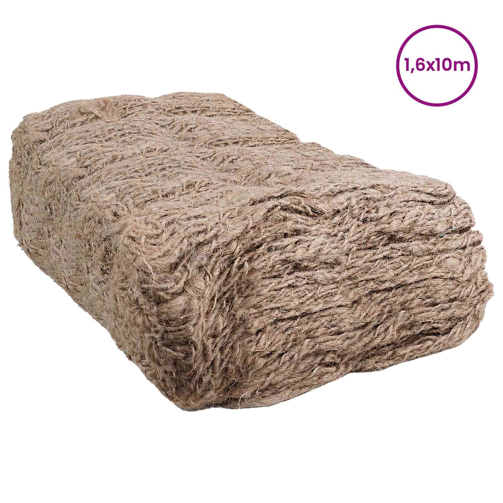 Jute Ufermatte Natur 1,2 x 5 m 100% Tossa-Jute