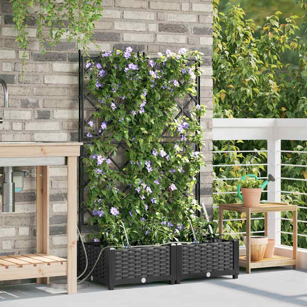Garten-Pflanzgefäß 4 Stk. Braun 160 x 40 x 22 cm PP