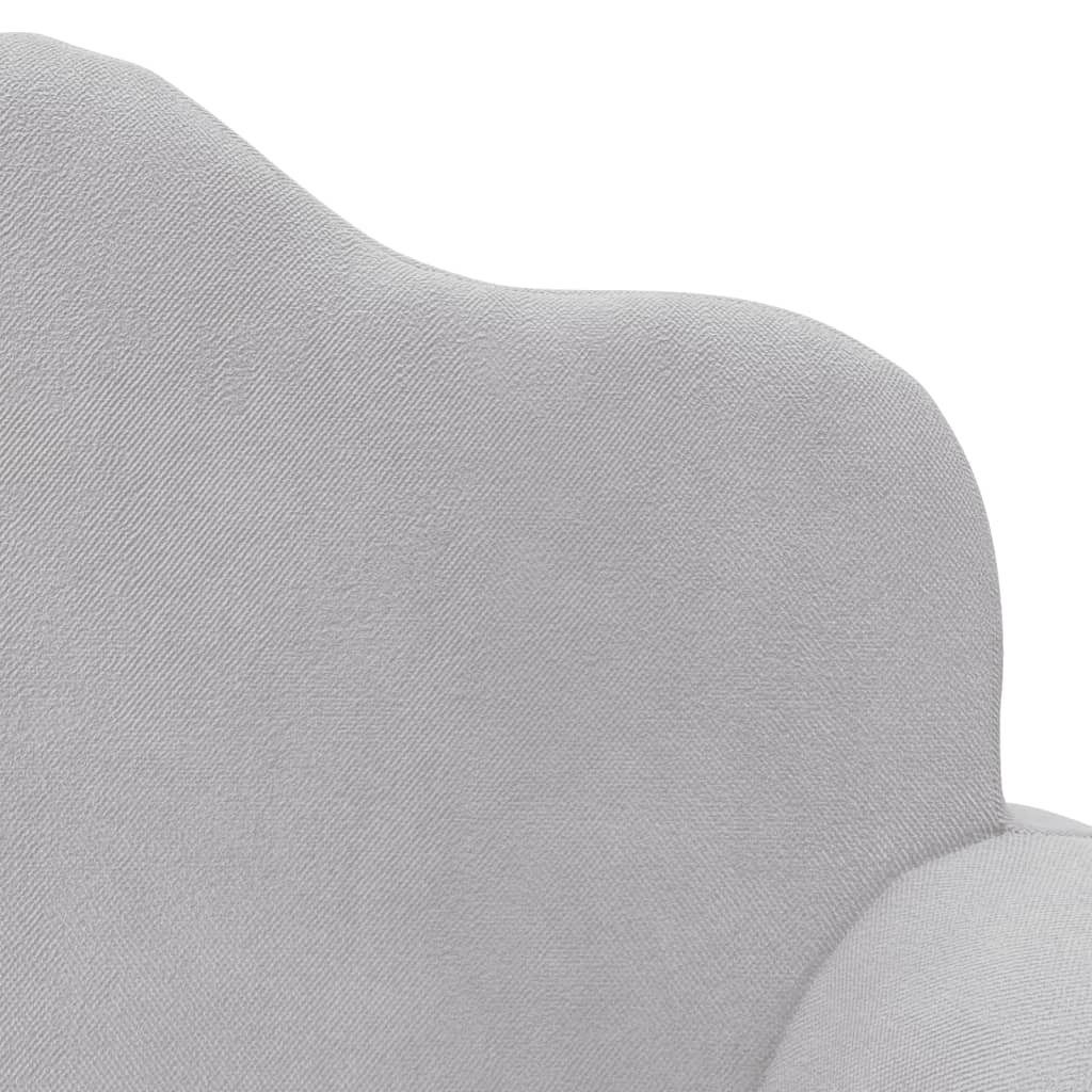 Kindersofa Hellgrau mit Sternen Weich Plüsch