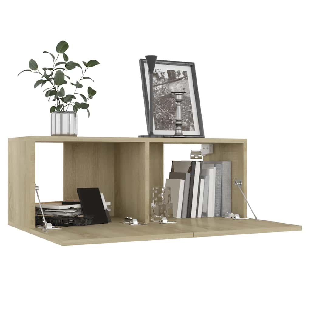 4-tlg. TV-Schrank-Set Weiß Holzwerkstoff