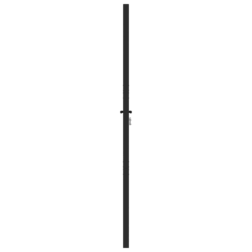 Gartentor Abschließbar Schwarz 100x100 cm Aluminium