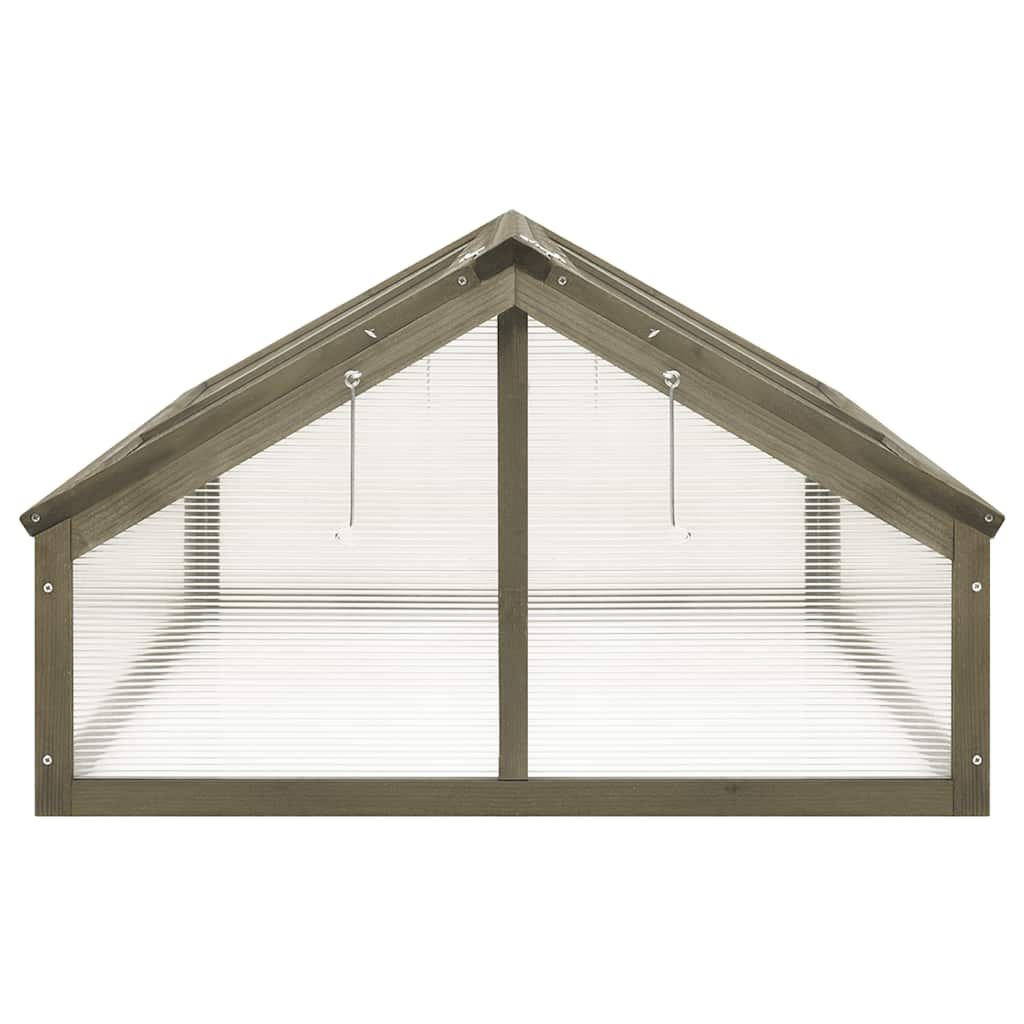 Gewächshaus Braun 114x80x50 cm Tannenholz