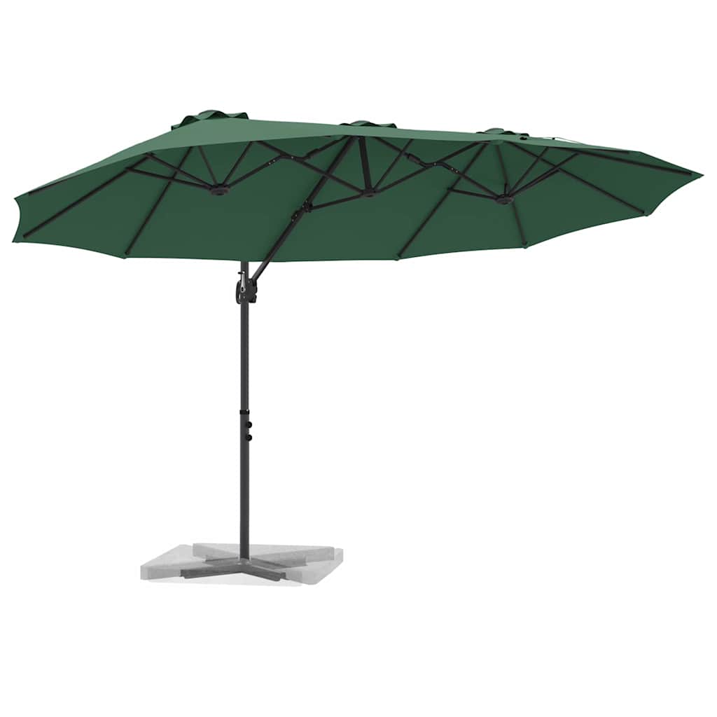 Sonnenschirm Sand 372 x 198 x 243 cm Polyester und Aluminium