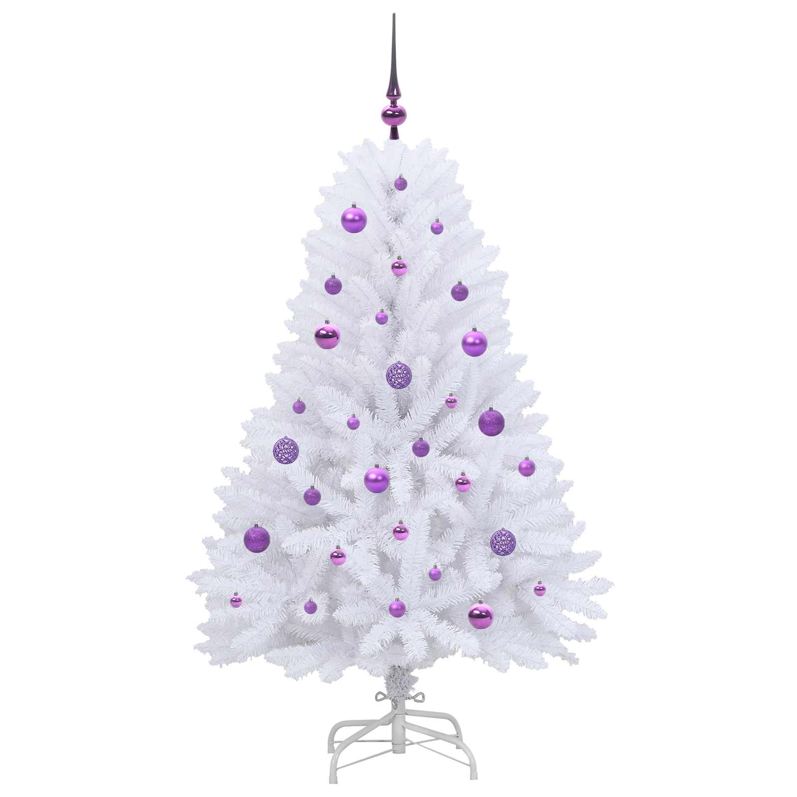 Künstlicher klappbarer Weihnachtsbaum Weiß 120 cm PVC und Stahl