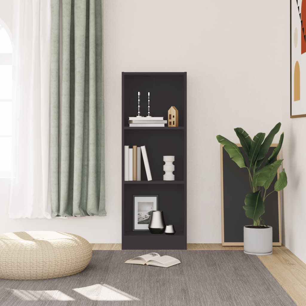 Bücherregal 3 Fächer Weiß 40x24x109 cm Holzwerkstoff