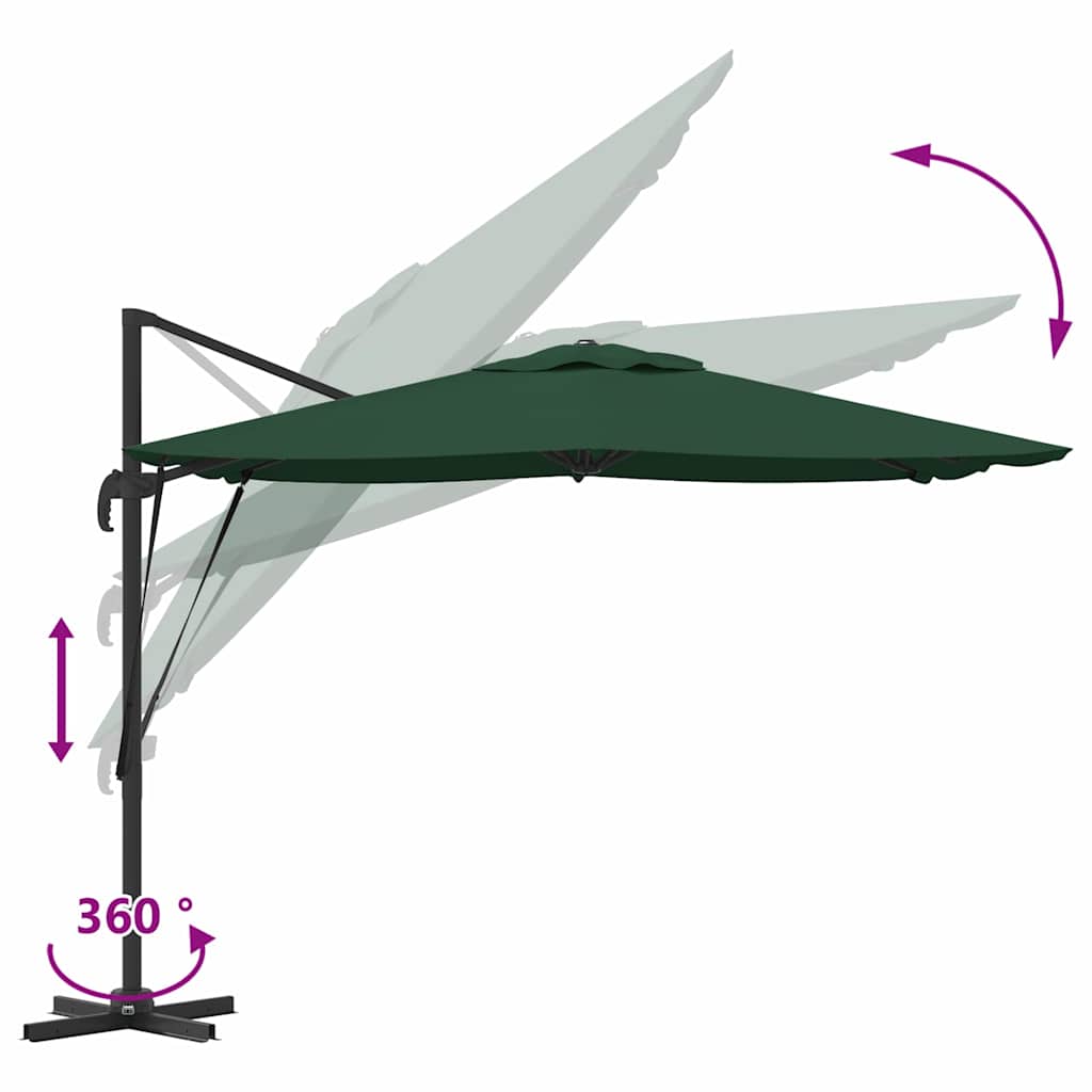Roma Parasol Beige 286 x 284 x 265 cm Aluminium und Polyester