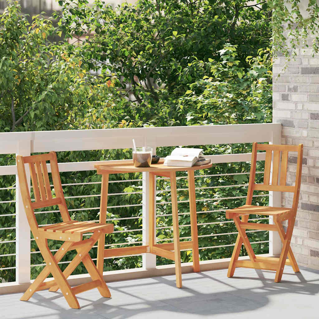 Außen Bistro-Stühle 6 pcs Natur Massivholz Akazie