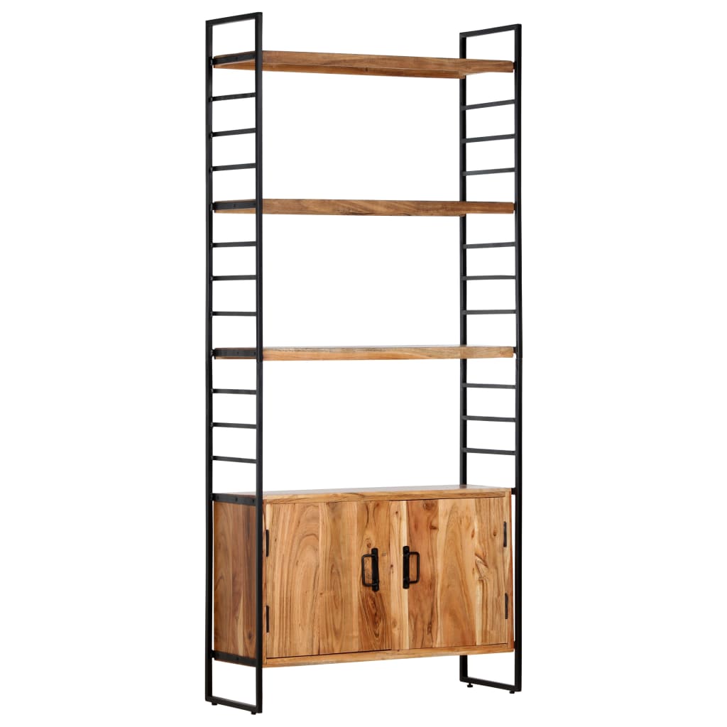 Bücherregal 4 Ebenen 80x30x180 cm Altholz Massiv