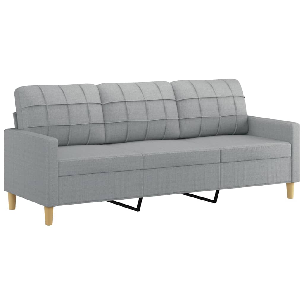 2-Sitzer-Sofa mit Zierkissen Braun 120 cm Stoff
