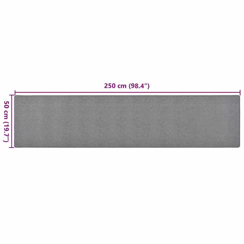 Teppichläufer Anthrazit 80 x 500 cm 100% Polypropylen