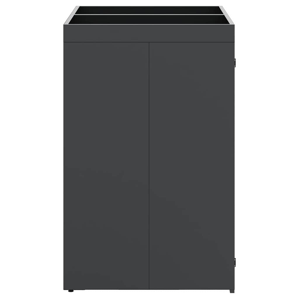 Mülltonnenbox für 2 Tonnen Schwarz 138x79x117 cm Stahl