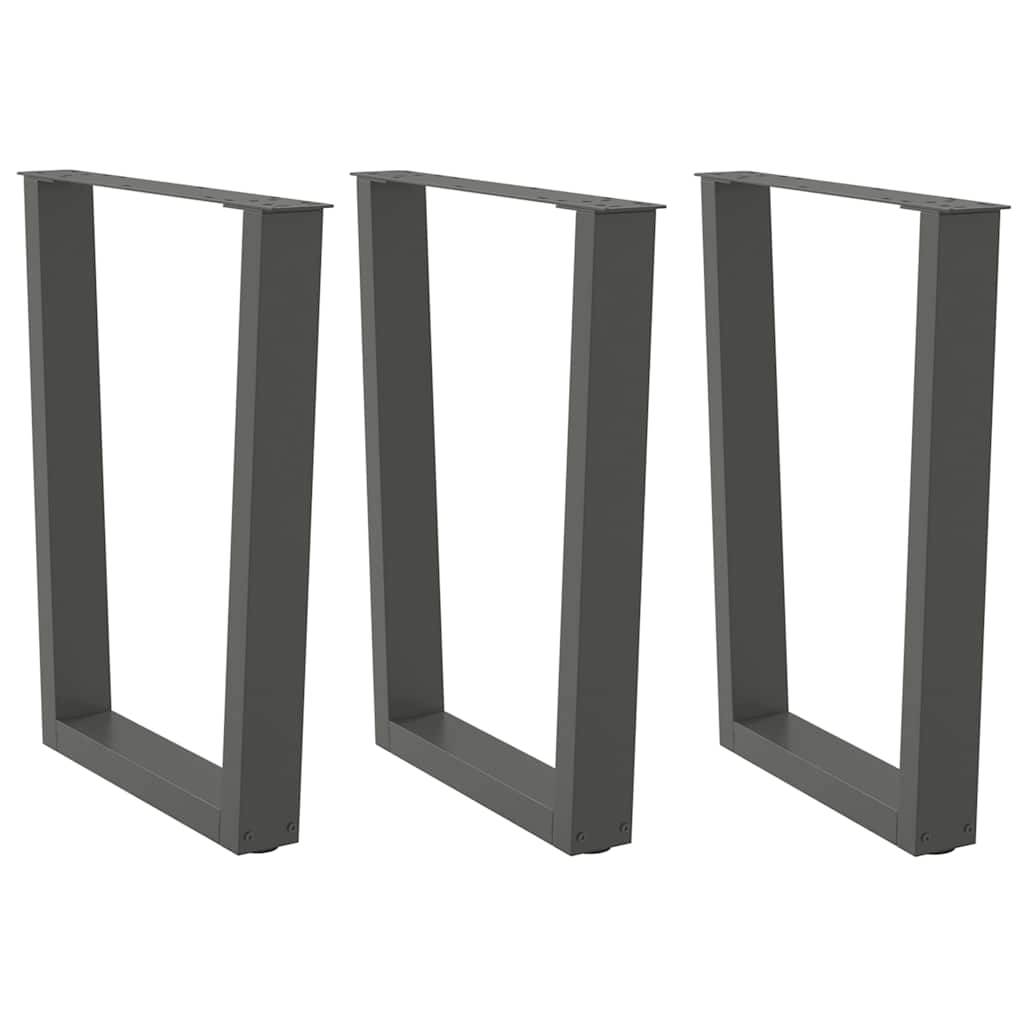 Couchtischbeine V-Form 2 Stück Schwarz 30x(30-31,3) cm Stahl