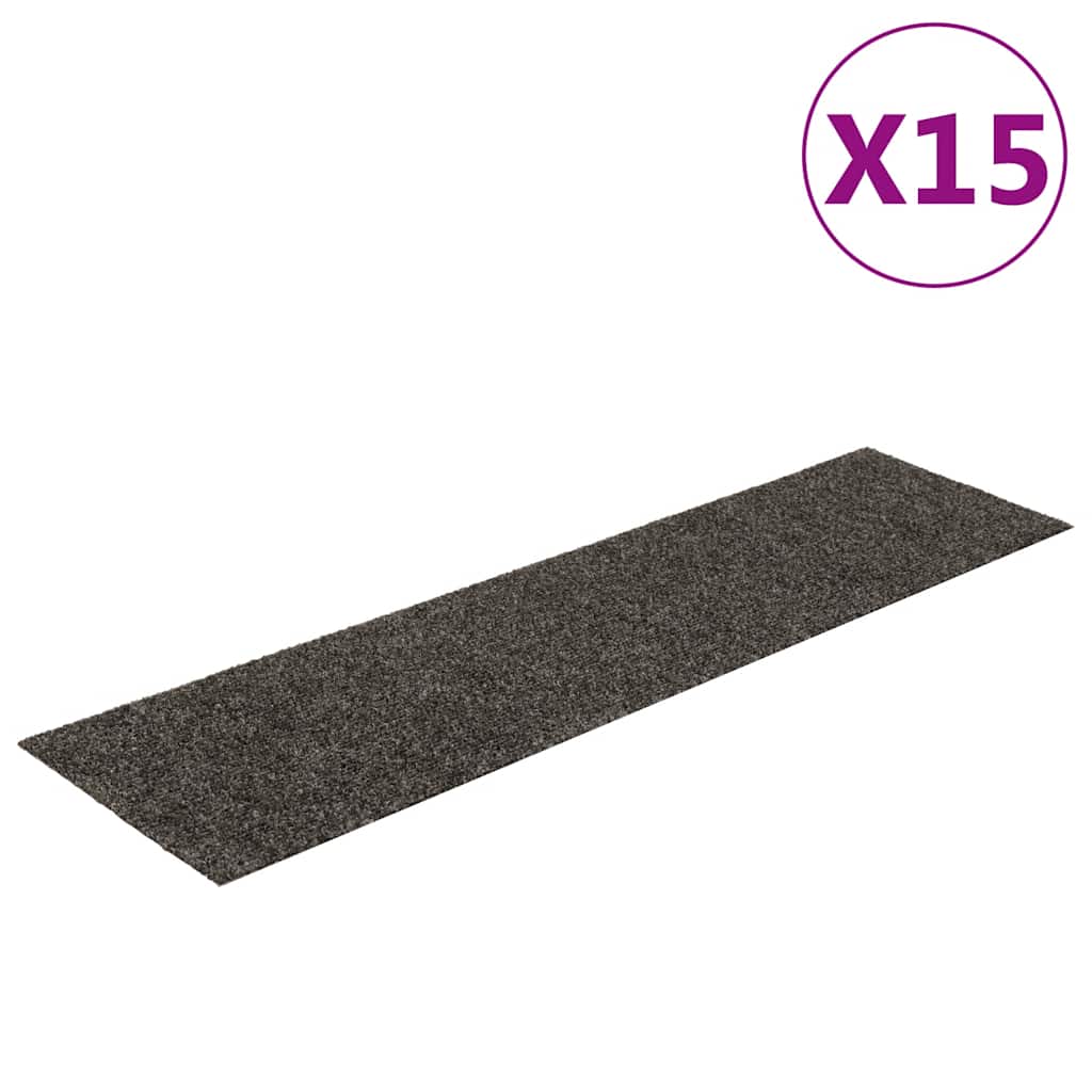 Stufenmatten Selbstklebend 15 Stk. 60x25 cm Hellbraun Rechteckig