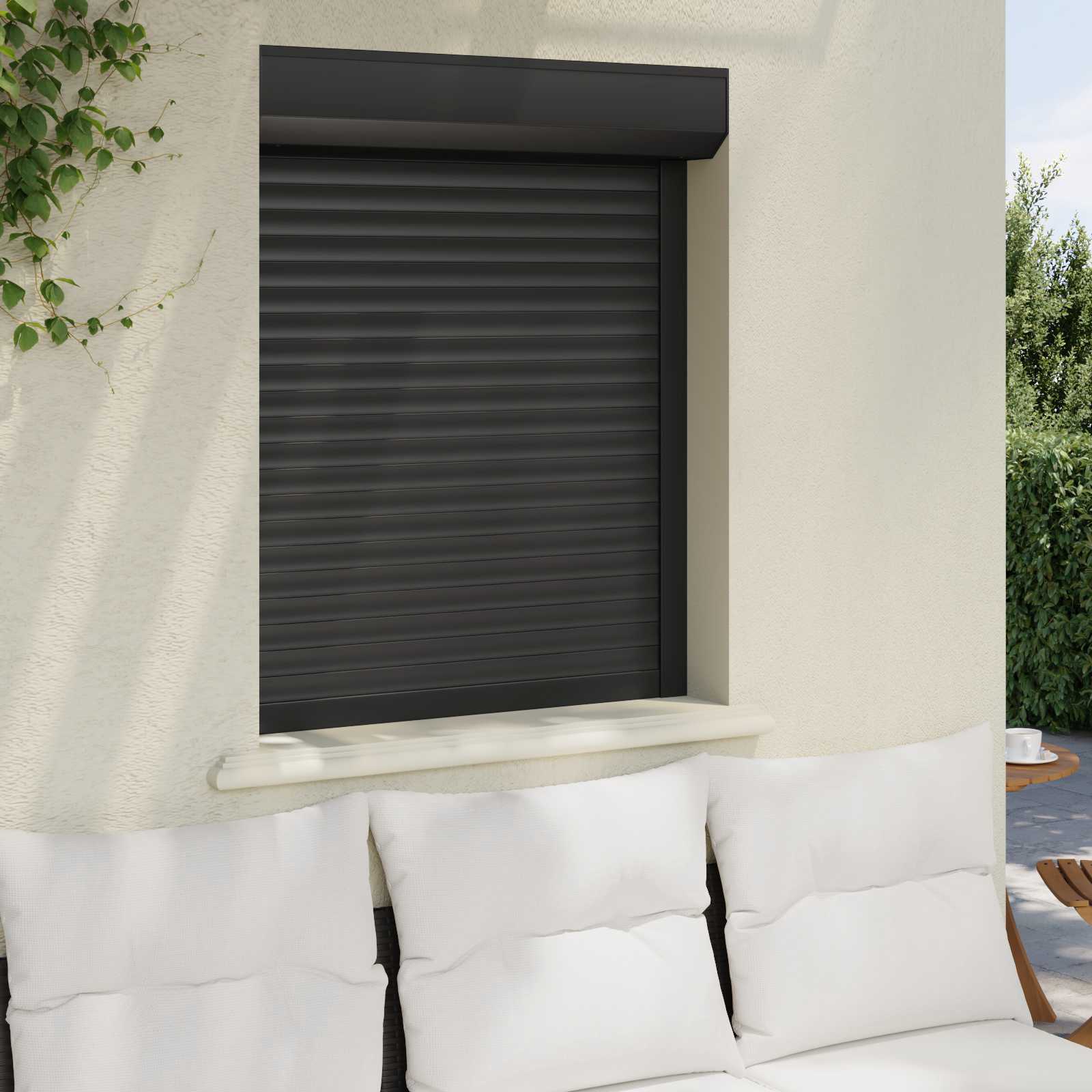 Rollladen Weiß 70 x 100 cm Aluminium und Polyurethan