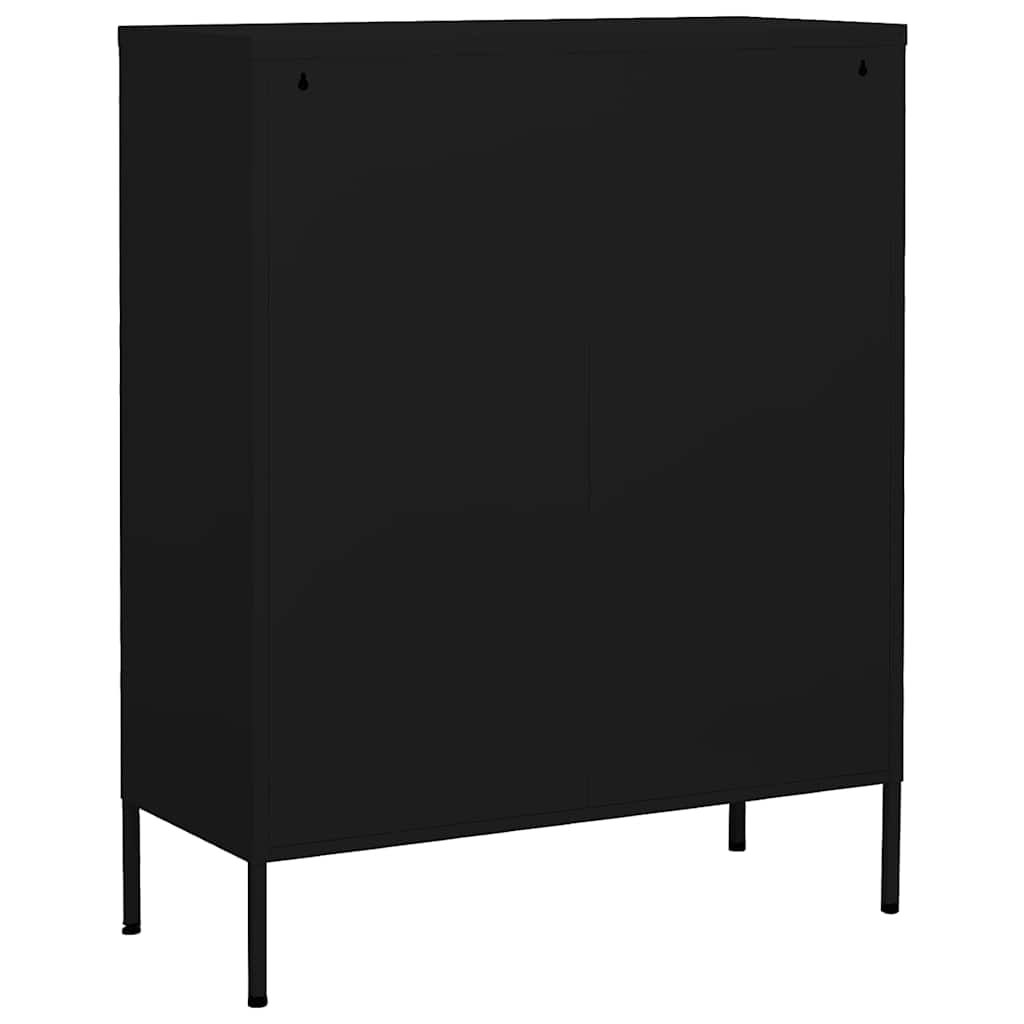 Beistellschrank Olivgrün 80x35x101,5 cm Stahl