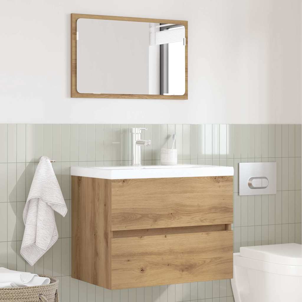 2-tlg. Badmöbel-Set Weiß Holzwerkstoff