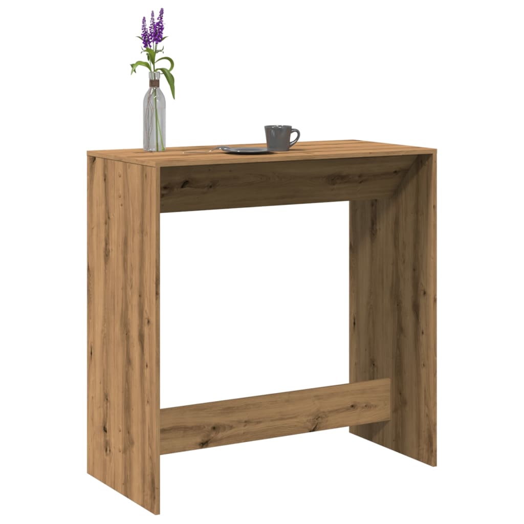 Bartisch Schwarz Eichen-Optik 102 x 50 x 103,5 cm Holzwerkstoff