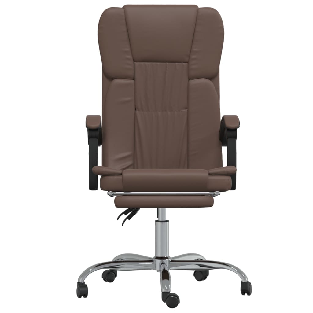 Bürostuhl mit Liegefunktion Schwarz Kunstleder