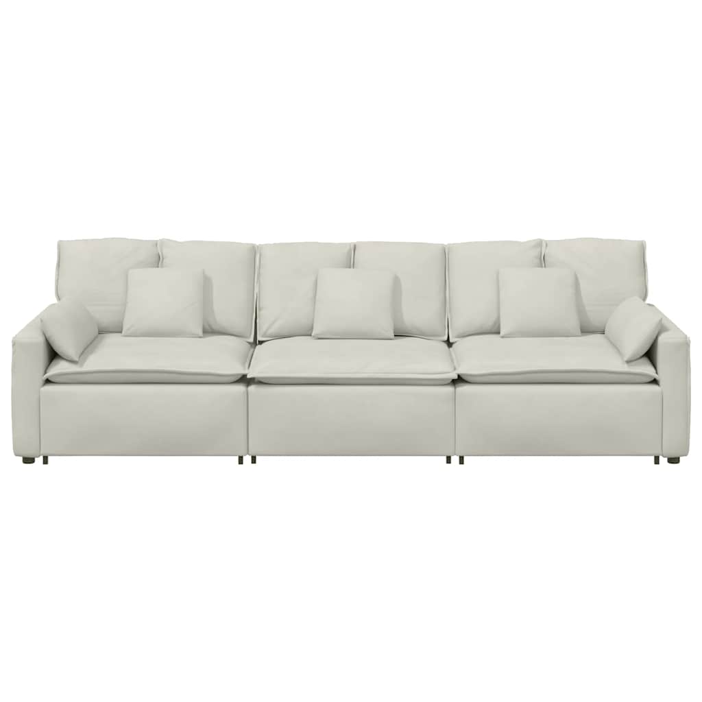Modulares Sofa mit Kissen Blau