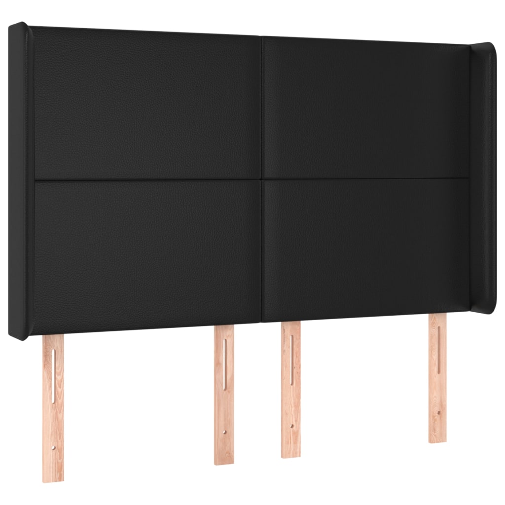 Kopfteil mit Ohren Creme 83x16x78/88 cm Kunstleder
