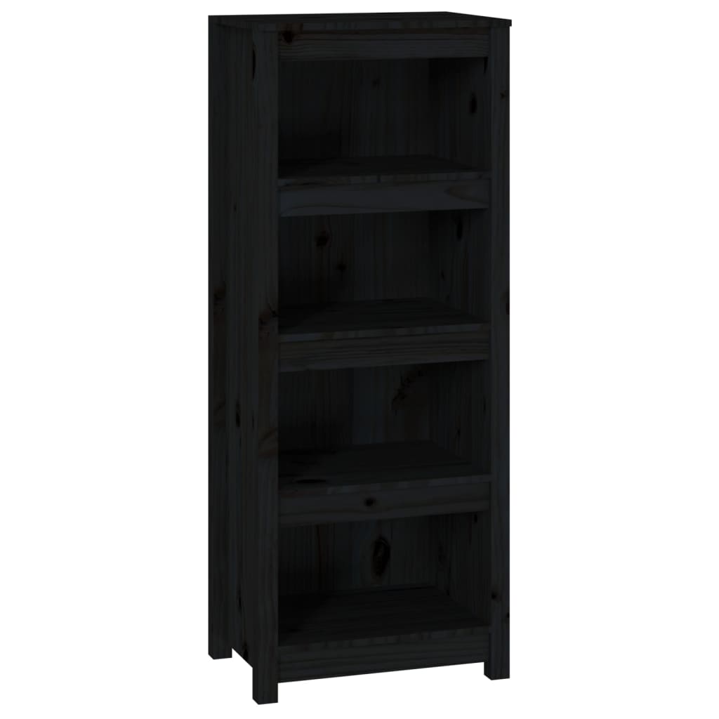Bücherregal Grau 80x35x68 cm Massivholz Kiefer