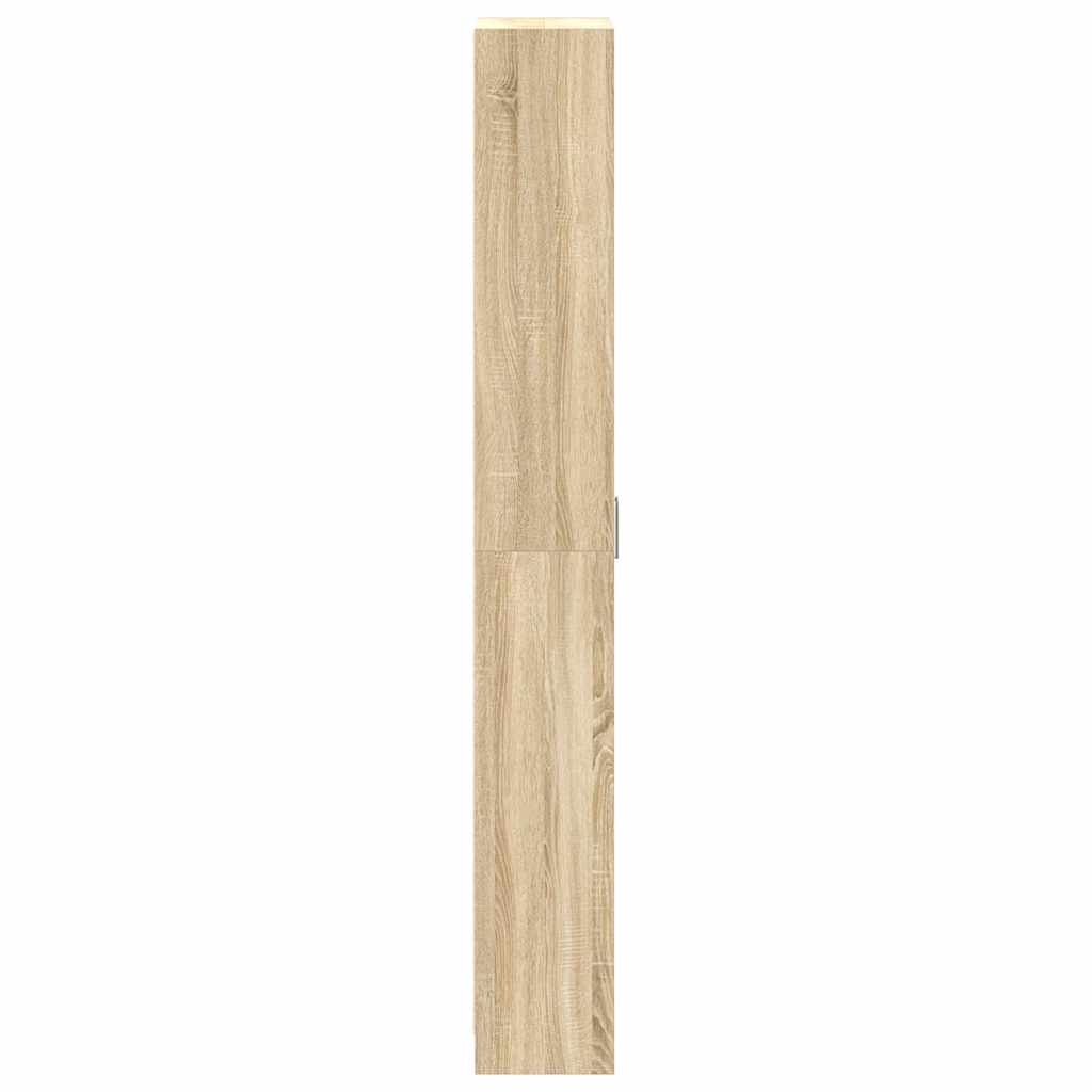 Kleiderschrank mit Regal Schwarz Eichen-Optik 55 x 25 x 189 cm