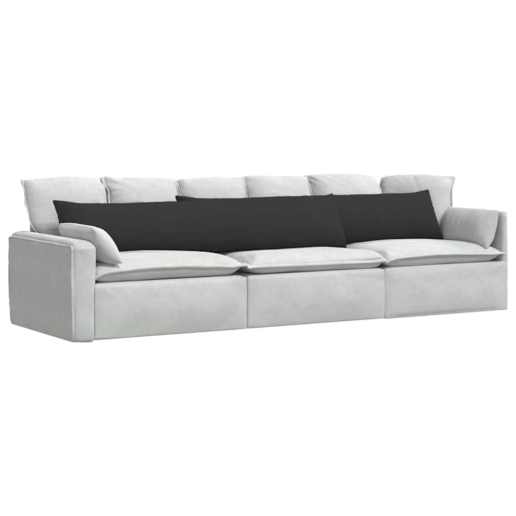 Sofakissen 2 Stück Taupe 50 x 30 cm Stoff
