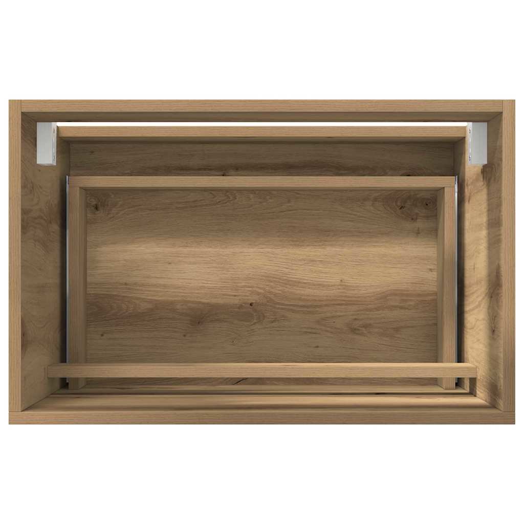 2-tlg. Badmöbel-Set Weiß Holzwerkstoff