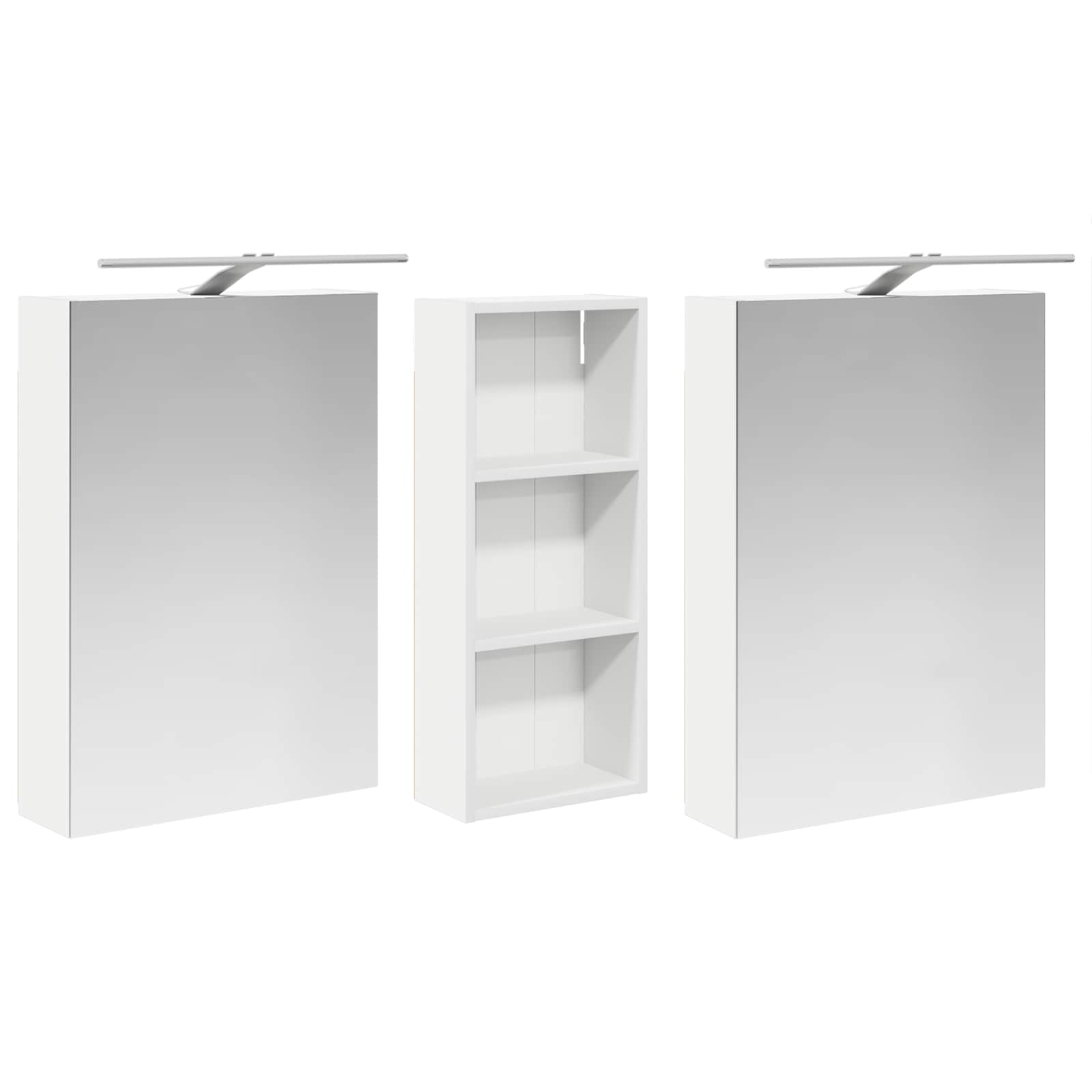 Badezimmerschrank-Set 3 pcs 80 x 10,5 x 50 cm Holzwerkstoff