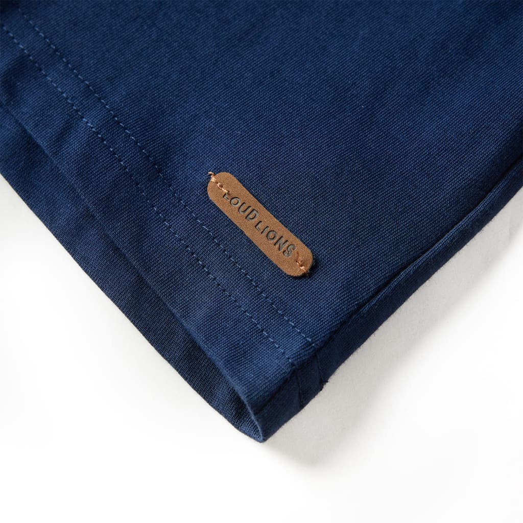 Kinder-Langarmshirt Marineblau 104