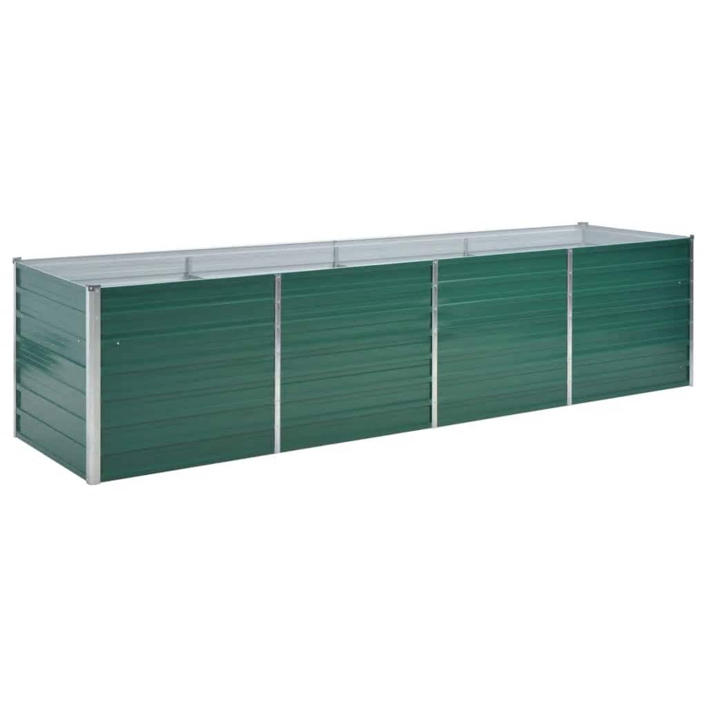 Garten-Hochbeet Verzinkter Stahl 240x80x77 cm Grün