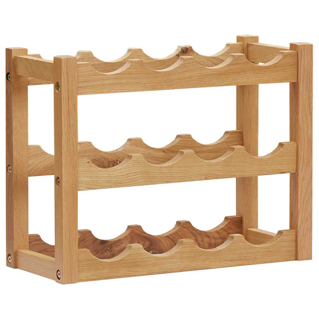 Weinregal für 6 Flaschen 37 x 21 x 21 cm Eiche Massivholz