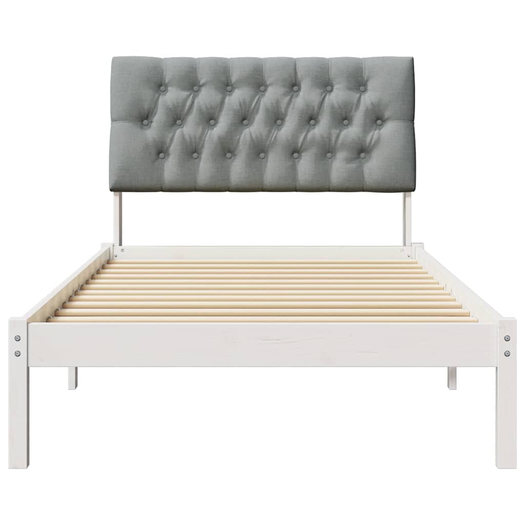 Bettgestell mit gepolstertem Kopfteil Braun 200 x 200 cm