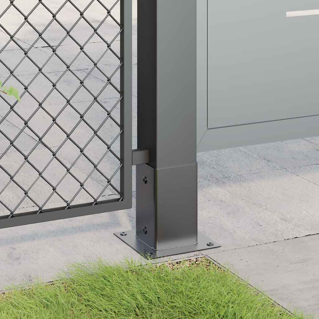 Pfostenträger Quadratisch 4Stk. Silber 46x46mm Verzinkter Stahl