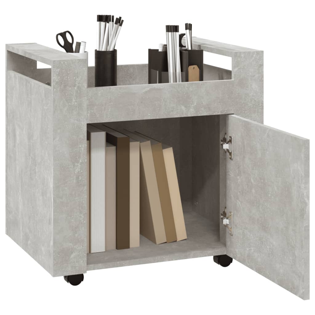 Bürowagen Weiß 60x45x60 cm Holzwerkstoff