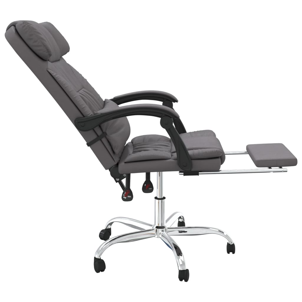 Bürostuhl mit Liegefunktion Schwarz Kunstleder