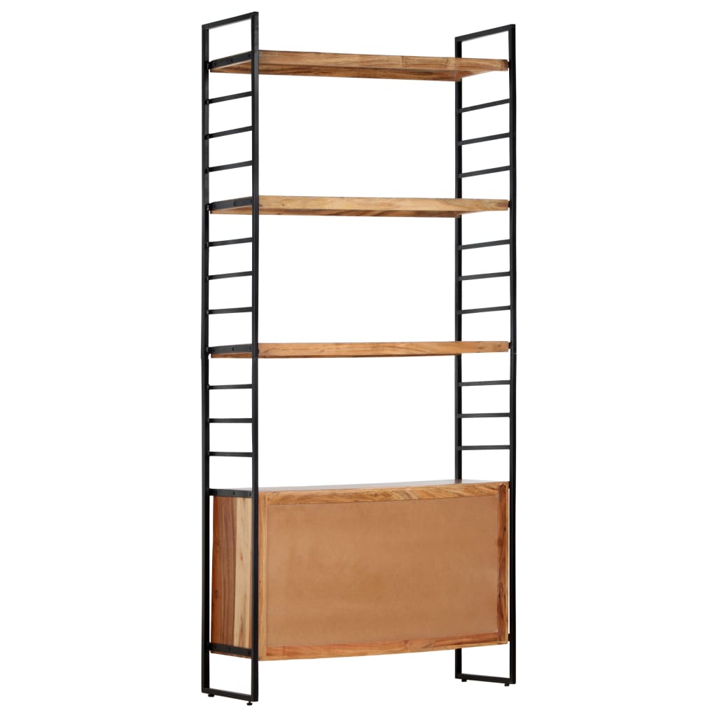 Bücherregal 4 Ebenen 80x30x180 cm Altholz Massiv