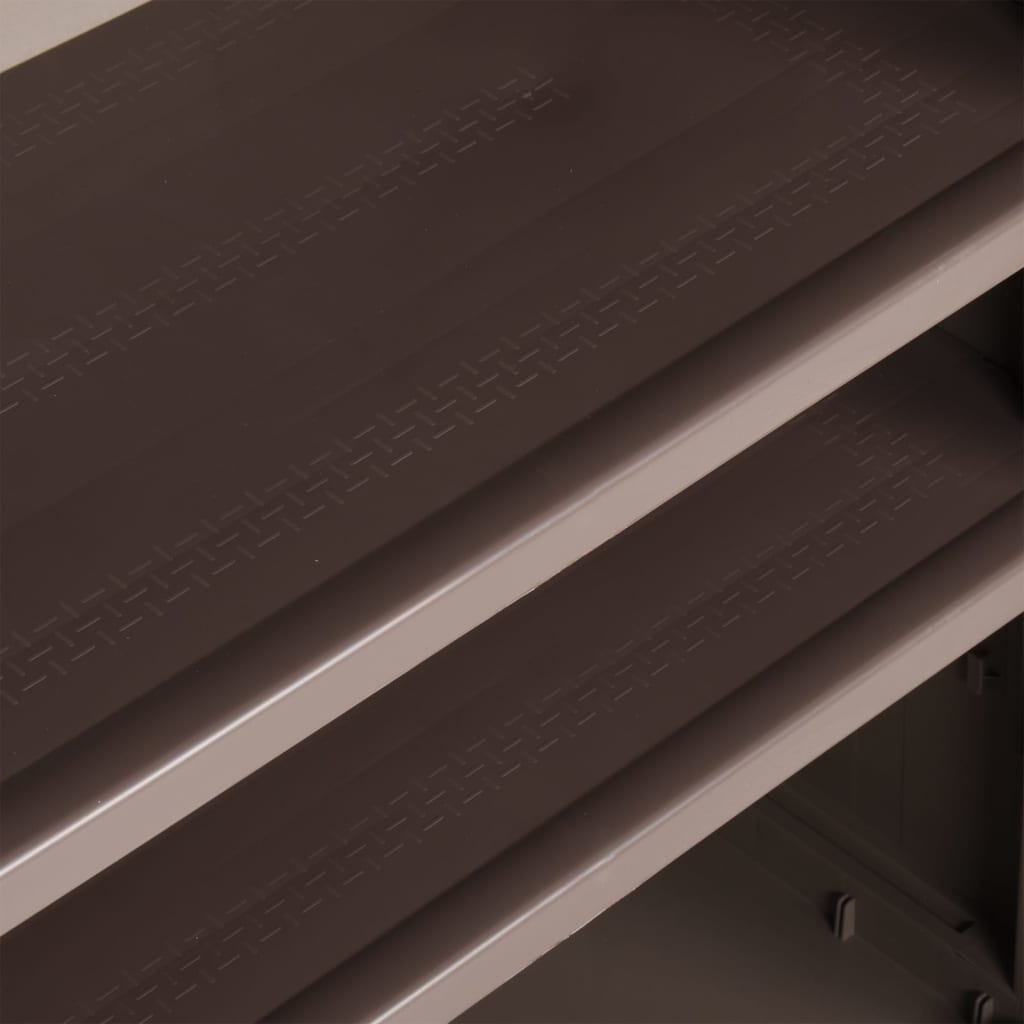 Gartenschrank Schwarz 65x45x88 cm PP Rattan-Optik