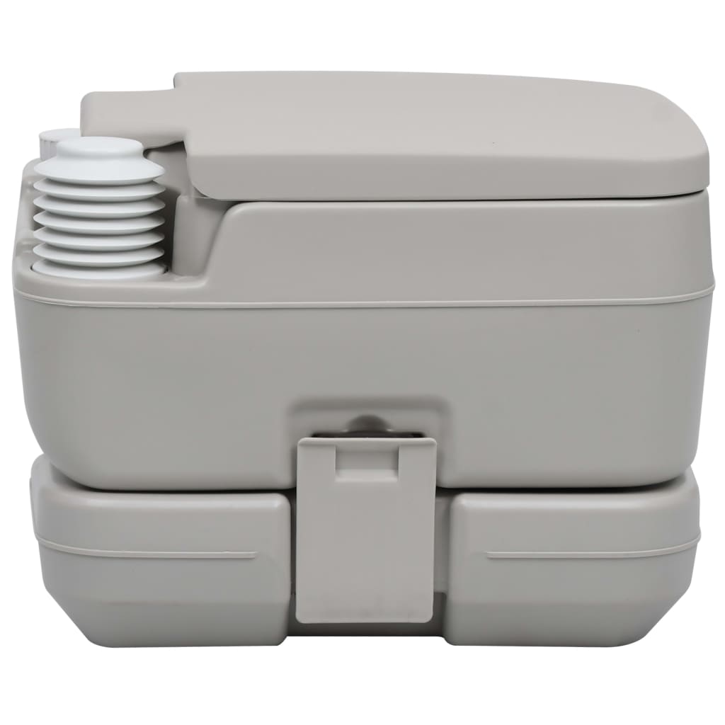 Camping-Toilette Grau und Weiß 41,5 x 36,5 x 30 cm Polyethylen