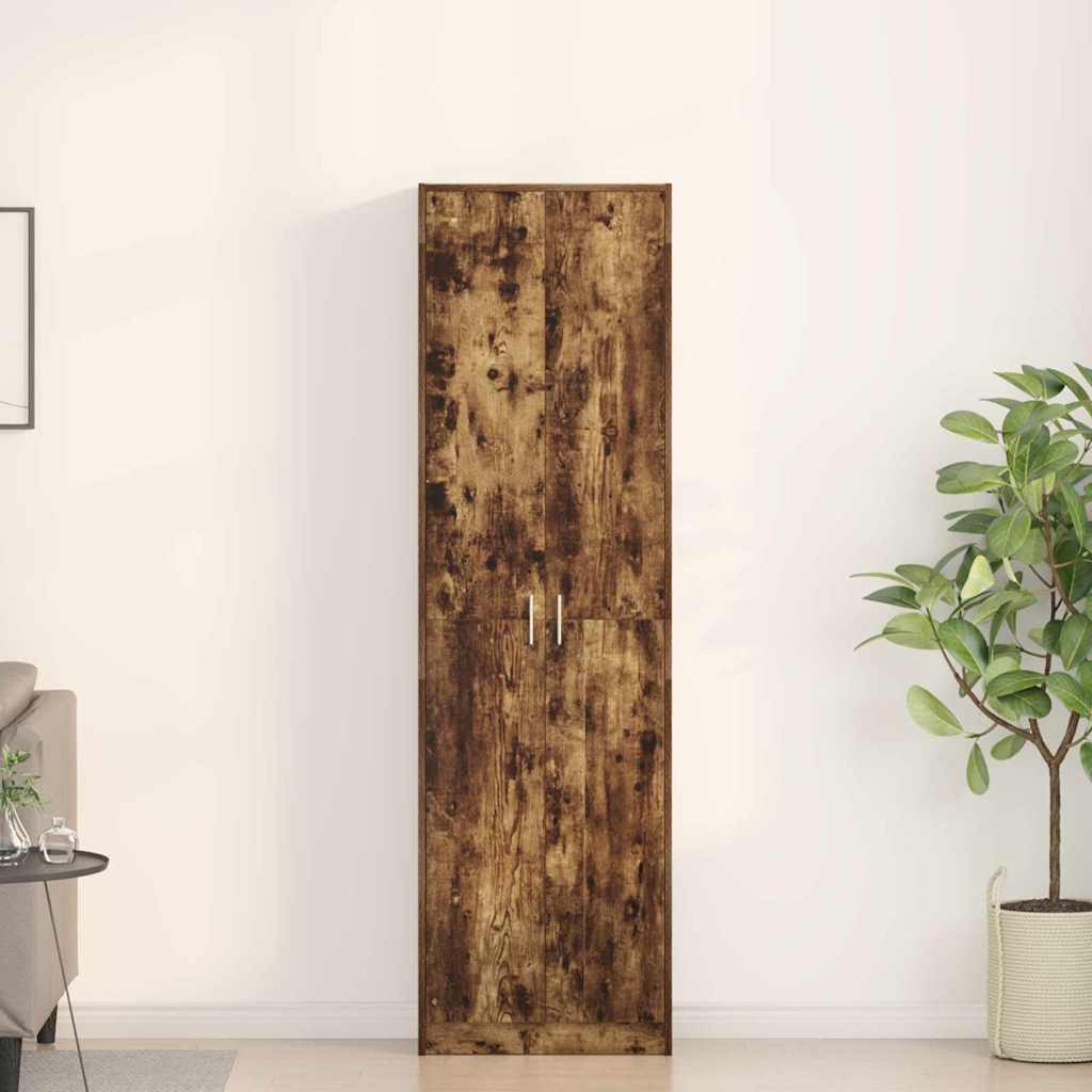 Kleiderschrank mit Regal Schwarz Eichen-Optik 55 x 25 x 189 cm