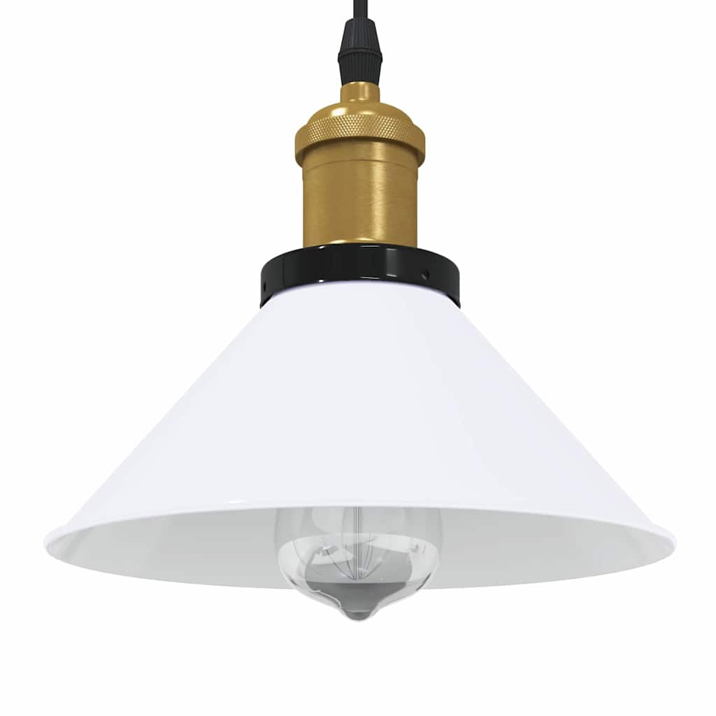 Pendelleuchte Höhenverstellbar E27 Schwarz Glänzend Ø 22 cm