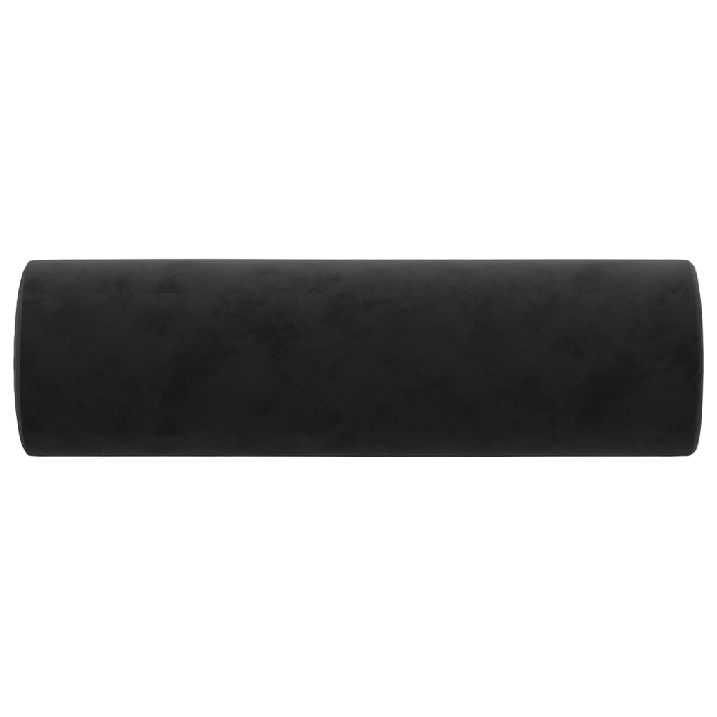 Zierkissen 2 Stk. Hellgrau Ø15x50 cm Samt