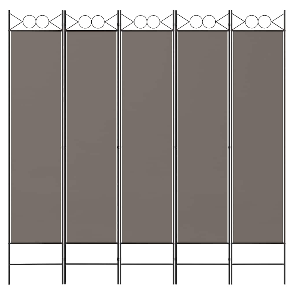 3-teiliger Raumteiler Beige 120 x 200 cm Stoff