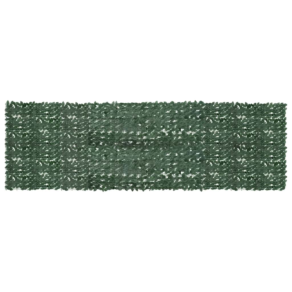 Balkon-Sichtschutz mit Dunkelgrünen Blättern 300x75 cm