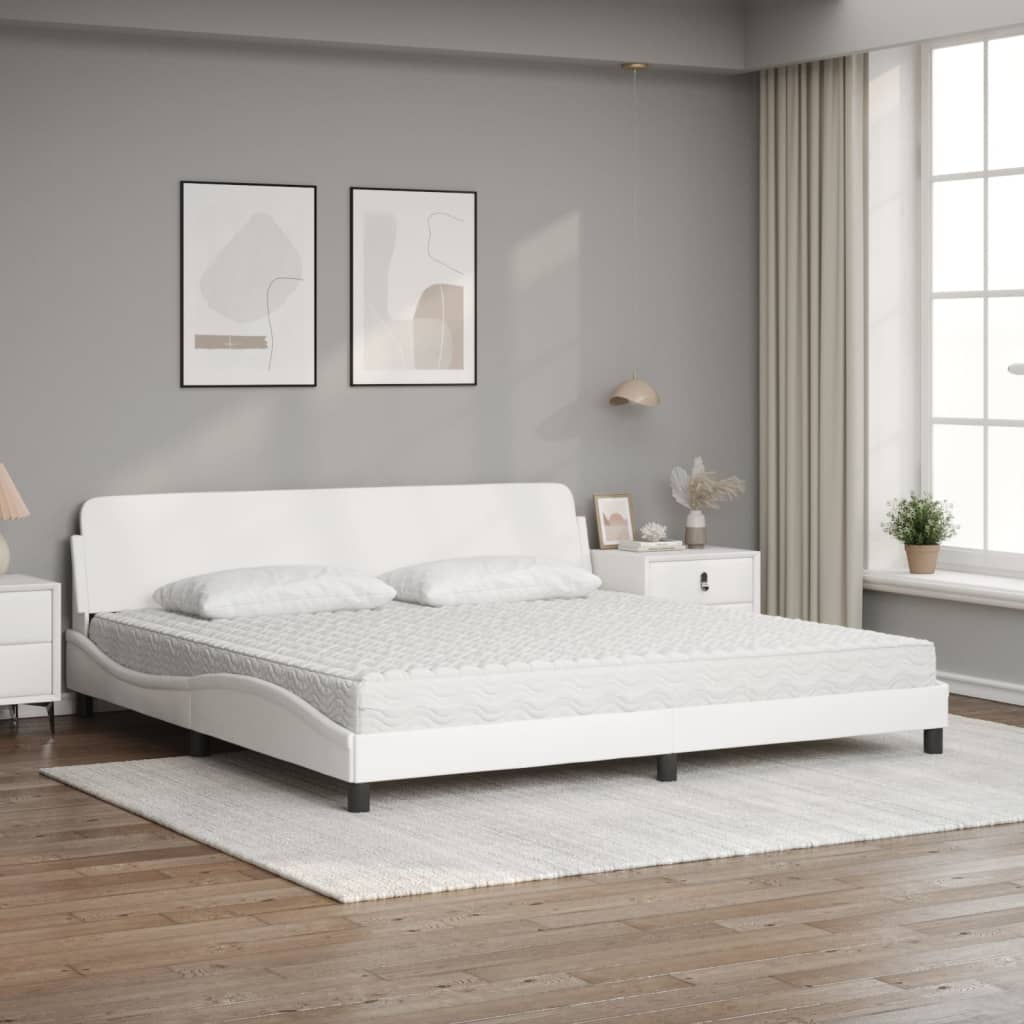 Bett mit Matratze "Dover" Schwarz 80x200 cm Kunstleder